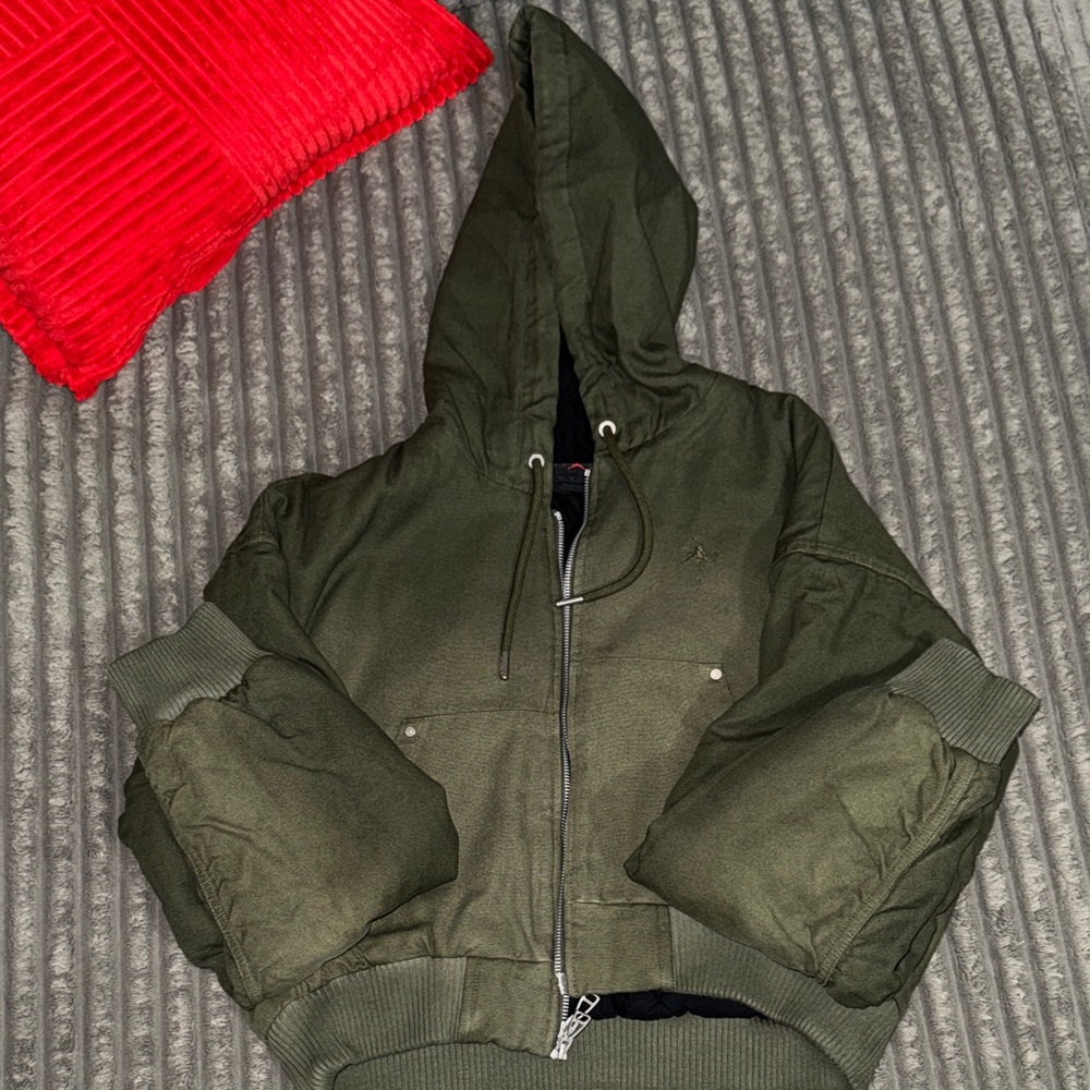 Air Jordan x Travis Scott Hooded Canvas Jacket 'Cargo Khaki’